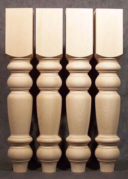 Gambe di legno per tavolo di aspetto robusto, faggio, TL73