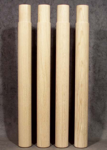 Gambe di legno per tavolo di semplice forma cilindrica, rovere, TL47