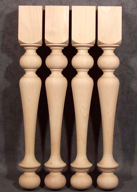 Gambe di legno per tavolo magnifiche, di forma extra snella, 9x9cm, TL86