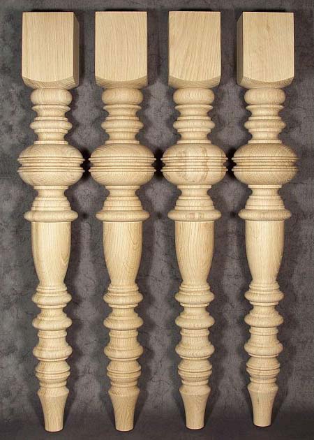 Gambe di legno per tavolo rustiche, di grande diametro, rovere, 9x9cm, TL07