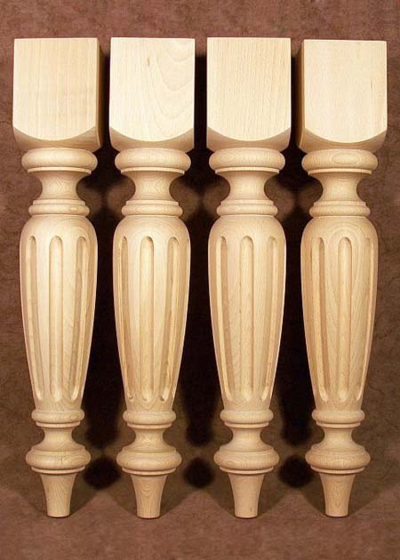 Gambe per tavoli in legno con altezza per tavolini, faggio, 9x9cm, TL37