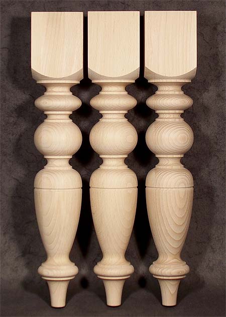 Gambe per tavoli in legno con motivo tradizionale, per tavolini, TL40