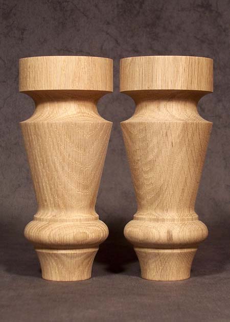 Piedi per mobili legno di forma conica tornita, con parte dritta corta in alto, GM65