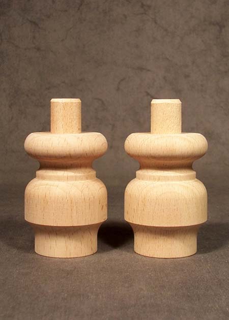 Semplici piedi per mobili legno con anello di grosso spessore in alto, GM23