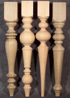 Gambe per tavoli in legno