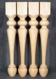 Gambe per tavolo legno design, di forma extra snella, TL89